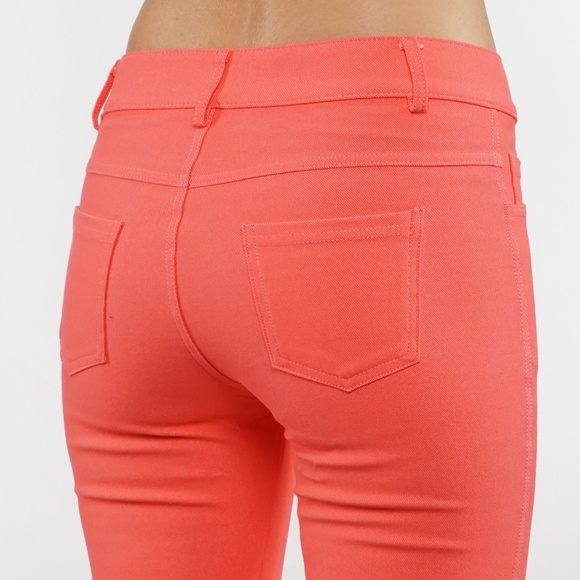 Jean Look Jeggings Slim Fit Pull Up Pants - Picture 3 of 4